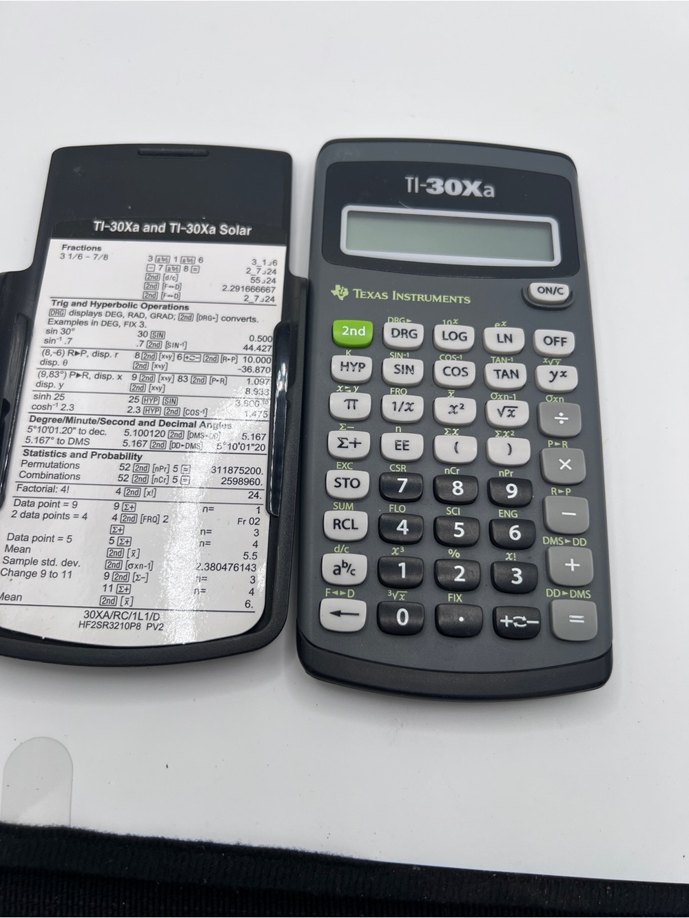 Texas Instruments TI-30Xa Scientific Calculator - Black and Gray